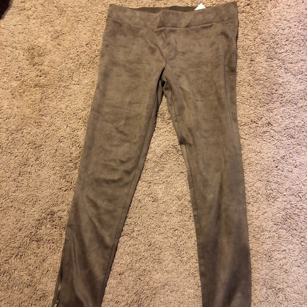Faux Suede Tan Pant/Leggings NWT